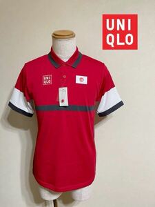 【新品】 UNIQLO ユニクロ NKドライEX ポロシャツ JAPAN 日本代表 錦織圭 テニス ウェア トップス サイズXL 半袖 赤 白