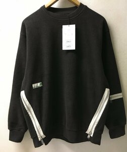 ◆UNDERCOVER アンダーカバー タグ付き 美品 23AW 裏毛ZIPパッチポケット プルオーバー スウェット 2 チャコール　定価44000円