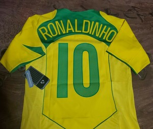 [値下げ交渉] 2004-2005年 ブラジル代表 ロナウジーニョ NIKE 未使用 紙タグ付き 検) BRAZIL SELECAO R10 RONALDINHO W/TAGS WORLD CUP Y2K