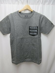 ◎極美品　ショット　schott BROOKLYN ポケットレザー　Tシャツ グレー　サイズS