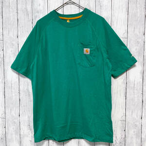 カーハート Carhartt 半袖Tシャツ メンズ ワンポイント コットン65％ ポリエステル35% Lサイズ 5-765