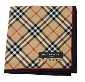 未使用 バーバリー ハンカチ 綿　100％ チェック バーバリー　レディース　BURBERRY　LONDON ベージュ　 【中古】