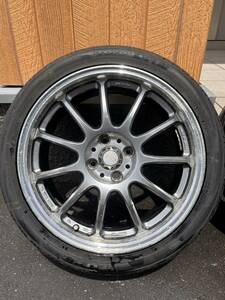 WORK EMOTION 11R ワークエモーション 17インチ 205/45R17 2018年 4本 7J 4H PCD100 +53 スイフト アクア フィット ヴィッツ ヤリス 等