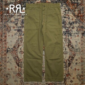 【名作】 RRL 13 Star HBT Barker Pants 【31×30】ヘリンボーンツイル ベイカー パンツ 1940s 米国陸軍 ヴィンテージ カーキ Ralph Lauren