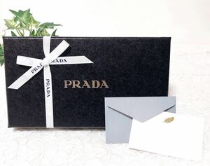 プラダ「PRADA」長財布用空箱 (2516) 正規品 付属品 ネイビー ホック長財布用 二つ折り長財布用 ラウンド長財布用