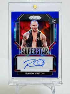 49シリ! 初年度! Randy Orton Auto 2022 Panini Prizm WWE Superstar Autograph Blue Prizms ランディ・オートン 直筆サインカード