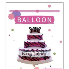 バルーン 誕生日 パーティ 派手 風船 大きいサイズ ケーキ柄 ピンク