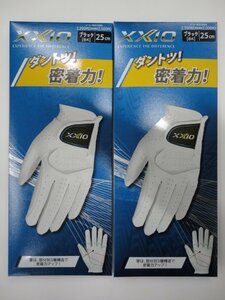 ■NEW XXIO !! ゼクシオ 高機能 全天候 ゴルフ メンズ グローブ x 2枚【BK/25cm】《掌・甲：合成皮革》GGG-X020