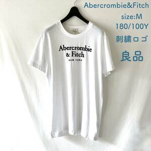 ■ 良品 ■ A&F ■ アバクロンビー&フィッチ ■ M ■ ロゴ刺繍 ■ 半袖 Tシャツ ■ MUSCLE ■