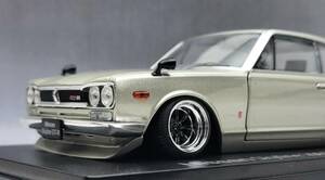 1/24 日産　スカイライン改　ハコスカ　２０００GT-R 　KPGC10　ワタナベホイール　深リム　街道レーサー　国産名車コレクション