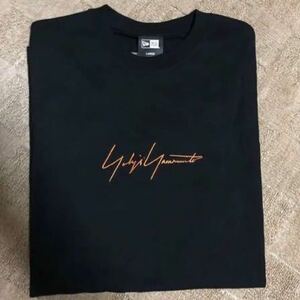 Yohji Yamamoto NEW ERA Tシャツ　オレンジ　L ヨウジヤマモト ニューエラ ブラック オレンジ Tシャツ Lサイズ