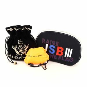 アナスイ/マークジェイコブス他 ポーチ/エコバッグ 3点セット ブランド まとめて 小物 鞄 レディース ANNA SUI etc.