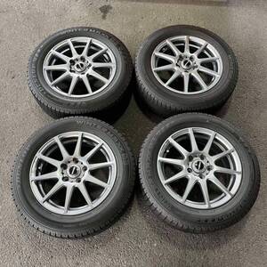 【5171】205/60R16 4本セット冬タイヤDUNLOP WINTERMAXX 03バリ山【2020年】アルミンホイール 16X6.5J PCD114.3/5H