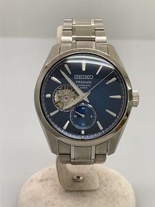 SEIKO◆自動巻腕時計/アナログ/ステンレス/BLU/SLV/6R5J-00A0/PRESAGE