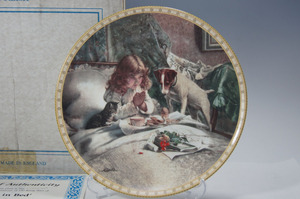 ロイヤルドルトン コレクタープレート 21cm　BREAKFAST IN BED　絵皿 Victrian Childhood 証明書付 Royal Doulton