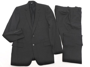 Dior Homme ディオールオム ウール100% セットアップ ジャケット パンツ スーツ 黒 ■■◎ ☆ eka1 メンズ