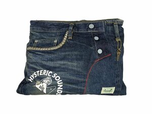 HYSTERIC GLAMOUR (ヒステリックグラマー) リメイクデニム2wayバッグ クラッチバッグ スタッズ バッグ ブルー メンズ/025