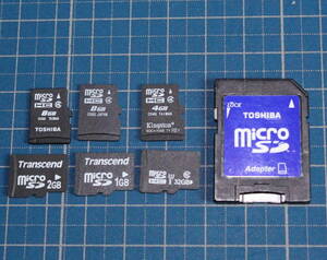 マイクロSDカード　メモーリーカード 8枚　まとめて Micro SD Adapter 32 8 4 2 1GB 