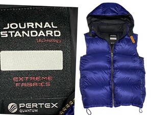 PERTEX ジャーナルスタンダード 極暖 軽量 ダウンベスト JOURNAL STANDARD フェザー フード L