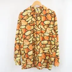 美品 VINTAGE JUNMEN オーバーサイズ オープンカラー 総柄 シャツ