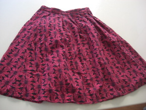 美品ＡＧアクアガール　花柄ｓｋｉｒｔ　ピンクＳ