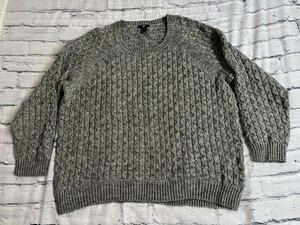 H&M フィッシャーマンデザインニットＬサイズ Sグレー中古