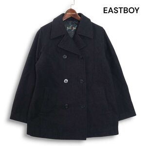 EASTBOY イーストボーイ 秋冬 メルトン ウール♪スクール ピーコート Pコート Sz.9 レディース ダークグレー 女子 学生 通学　K4T02328_C#N