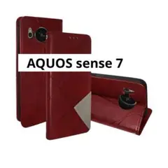 aquos sense 7 ケース 手帳型 財布型 カバー 横置きスタンド機能