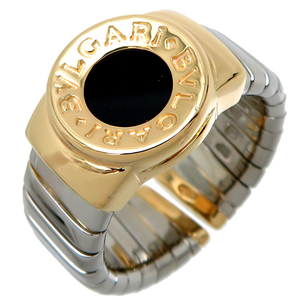 ［銀座店］BVLGARI ブルガリ #M トゥボガス オニキス リング・指輪 750イエローゴールド 17.5号 メンズ DH82776