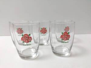 Four Roses フォアローゼズ　グラス　５客セット　花柄