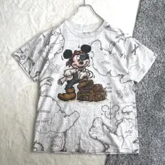 90s　USA製　ディズニー　カリブの海賊　Tシャツ　ミッキーマウス　M～L相当