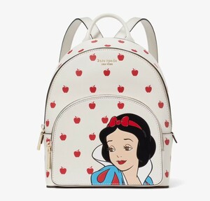 直営モデル!! 2024夏♪ US限定 日本未発売　限定コラボ　Disney x Kate Spade New York Snow White Small Backpack KF815　本物をお届け♪