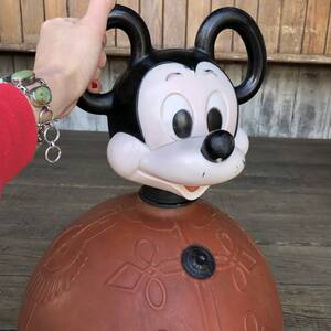 即決 Hoppity Mickey Mouse ヴィンテージ ディズニー ミッキーマウス ゴムボール 53cm ディスプレイ キッズトイ