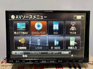 アルパイン VIE-X008 8インチメモリーナビ 地図データ2018年度版 フルゼグ/CD/DVD/SD/Bluetooth/FM/AM 配線少し