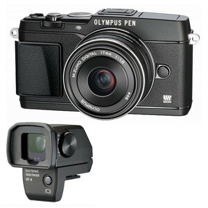 中古 １年保証 美品 OLYMPUS PEN E-P5 17mm F1.8 VF-4セット ブラック