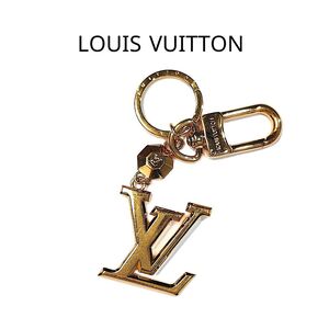 【人気・現行品】LOUIS VUITTON ルイ ヴィトン LV キーホルダー キーリング チャーム LVファセット ポルトクレ M65216 ゴールド 鑑定済