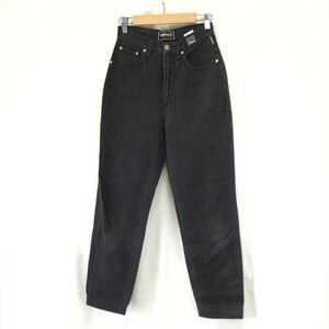 イタリア製☆ヴェルサーチ/VERSACE JEANS COUTURE☆ウェーブ模様パンツ【レディース27-41/股下68cm/黒/black】メデューサボタン◇cBH576