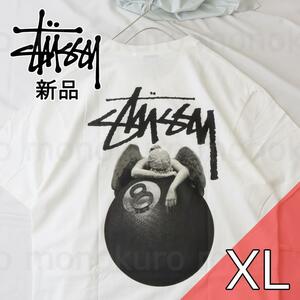 【XL】新品 タグ付き STUSSY ステューシー ANGEL SS TEE Tシャツ コットン 大きい 綿 ファッション プリント オーバーサイズ WHITE ST34