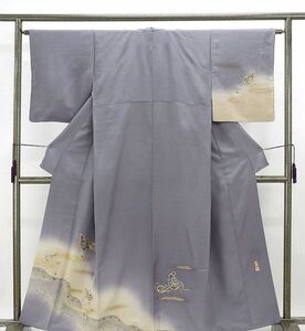 訪問着 正絹 螺鈿作家 藤本隆士作 身丈159cm 裄丈63cm 紬訪問着 良品 リサイクル 中古 着物 結婚式 入学式 卒業式 b0940