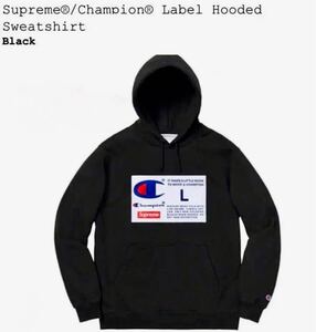 【送料無料】【正規品】Supreme Champion Label Hooded Sweatshirt シュプリーム　チャンピオン　コラボ　パーカー　サイズ L 