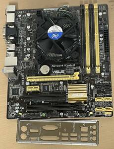 ASUS LGA1150用マザー B85M-E BIOS0706 i5-4570S 2.9GHz MEM 8GB CPU メモリ セット IOパネル付属 MicroATXマザーボード 第4世代CPU対応