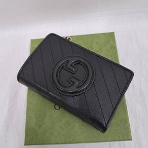 美品 Gucci グッチ 760336 ブロンディ 財布 ウォレット レディース レザー 黒 ブラック GUCCI