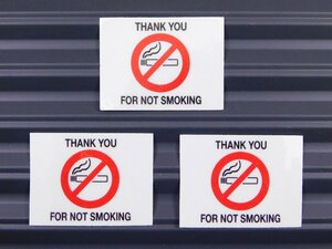送料\84【アメリカ自動車整備用ステッカー／３枚セット】※《NO SMOKING・禁煙ステッカー》　アメリカ輸入品