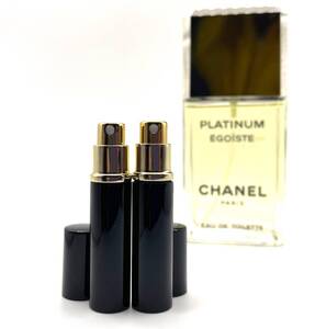 ★CHANEL・PLATINUM EGOISTE EAU DE TOILETTE 3.5ml入 Atomizer×2本セット・未使用/フルボトルより詰替品です/箱無