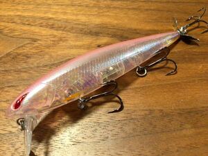 Y★美品★NORIES ノリーズ LAYDOWN MINNOW WAKE PROP PLUS レイダウンミノー ウェイク プロッププラス「クリアホロピンクミノー」