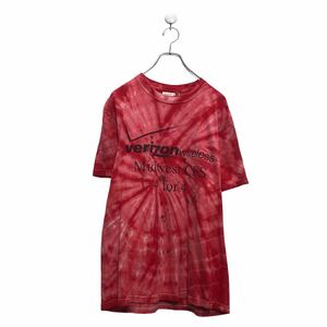 Hanes 半袖 タイダイ Tシャツ ヘインズ M レッド クルーネック 古着卸 アメリカ仕入 a605-6022