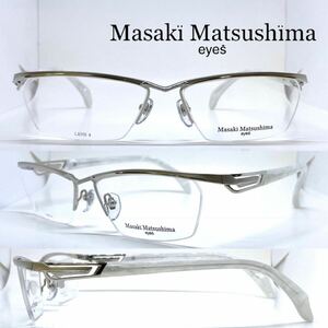 新品 送料無料 Masaki Matsushima マサキマツシマ メガネフレーム MF-1215 11 シルバー/シルバー・ホワイトパールブロック