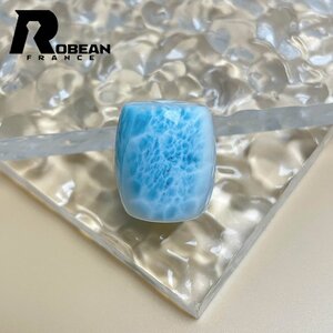 貴重 EU製 定価8万円★ROBEAN・チベット天珠★パワーストーン アクセサリー ラリマー 天然石 癒し 平和 お守り 約20*17.5mm Y613111