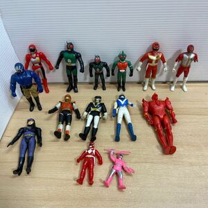 ソフビ フィギュア 大量セット ガテゾーン/仮面ライダー/ターボレンジャー/ダイレンジャー/ソルブレイン/世界忍者戦ジライヤ等(4-1)