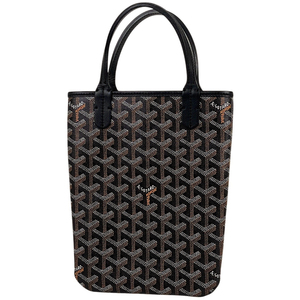 ゴヤール GOYARD ポワティエ ハンドバッグ ミニ トートバッグ ハンドバッグ コーティングキャンバス ブラック レディース 【中古】